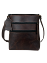  Buffalo Leather Crossbody Handbag Women's Hobo Bag Vintage Small Sling Crossover